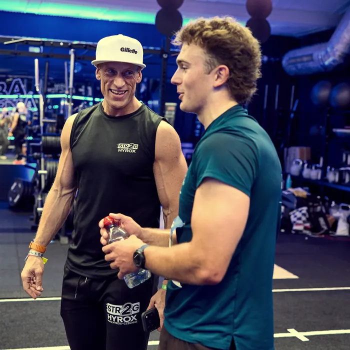 Ladislav Suchánek mit einem Kunden nach dem Training